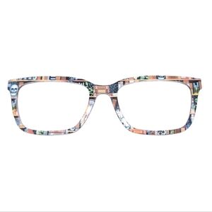 Pair Eyewear LARKIN Magnetic Topper Halloween Skeleton Bookshelf Print